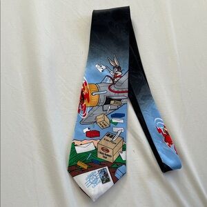 Looney Tunes Stamp Collection Warner Bros. Bugs Bunny Tie - Blue and Red